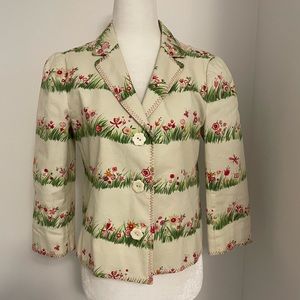 Moschino floral blazer with 3/4 sleeve